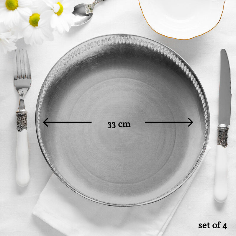 Silver Decorative Charger Plate | Radiance