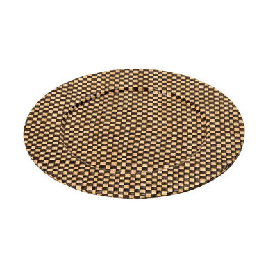 Black and Natural Charger Plate | Pandanus