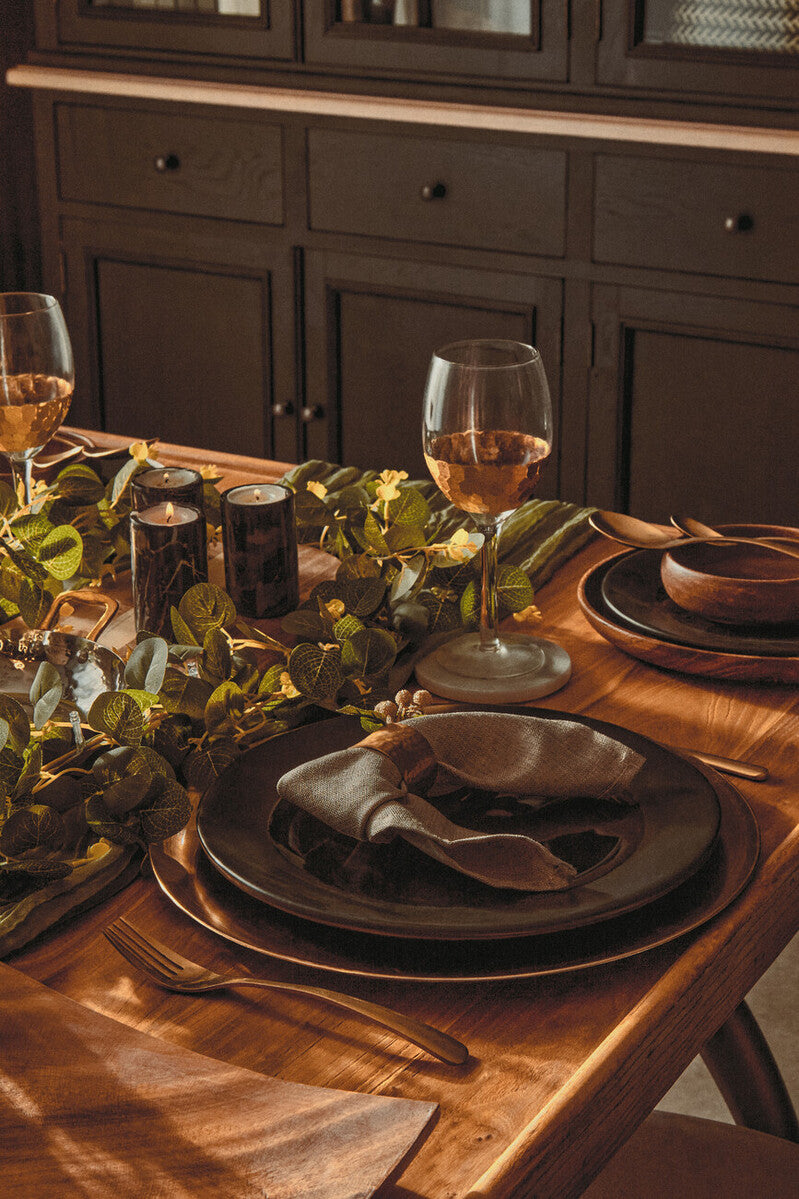 Set of Four Brass Finish Napkin Rings | Metallic Napkin Rings