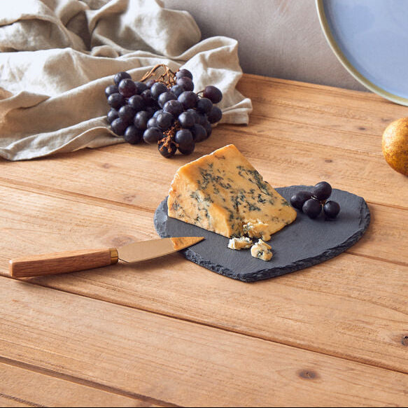 Heart Slate Cheese Board with Gold Knife | Carter