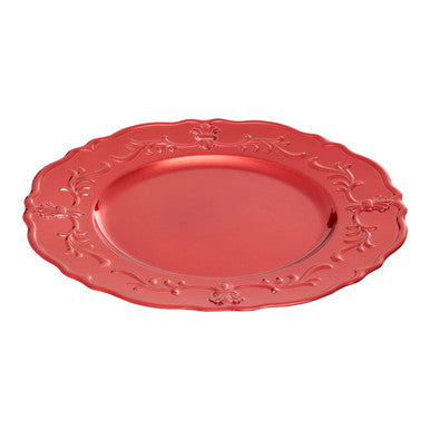 Red Baroque Charger Plate | Dia
