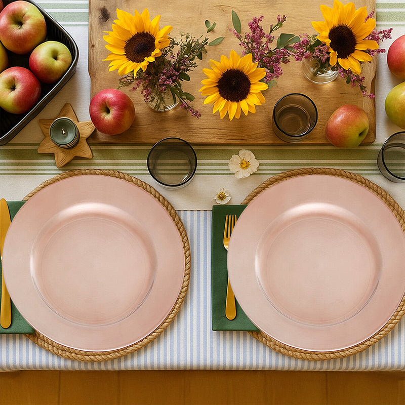 Rose Gold Finish Charger Plate | Dia
