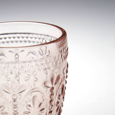 Set of Four Pink and Blue Glass Tumblers | Fleur