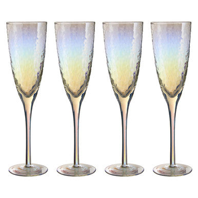 Set of 4 Lustre Champagne Glasses | Aurora