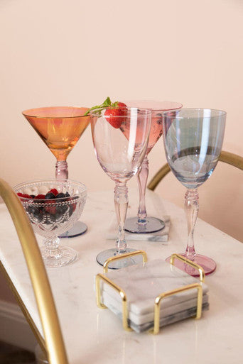 Set of 4 Multicolour Cocktail Glasses | Aurora