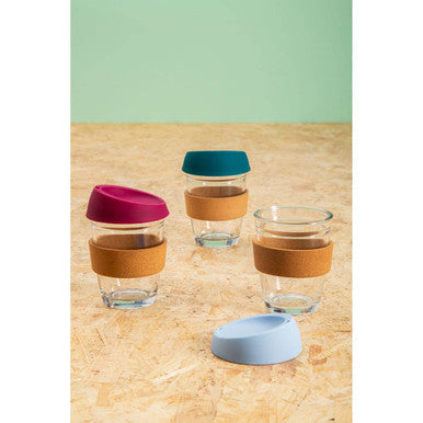 Glass Mug with Red Silicone Lid | Mimo