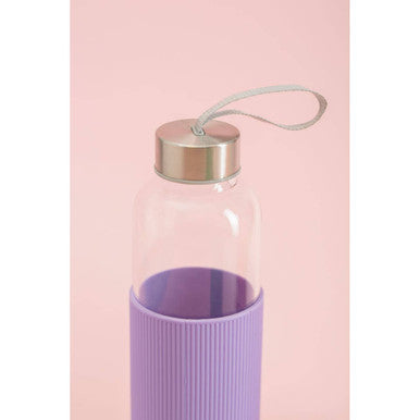Glass Bottle with Purple Silicone Sleeve | Mimo