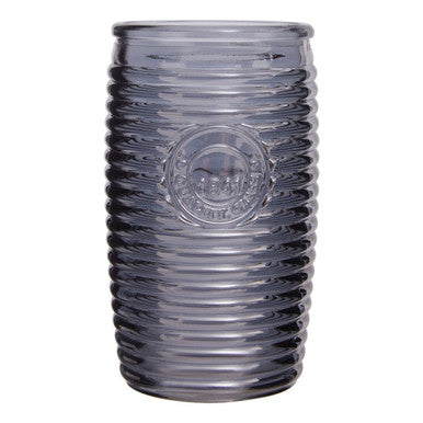 Set of Four Grey Ribbed Glass Tumblers | Dayla