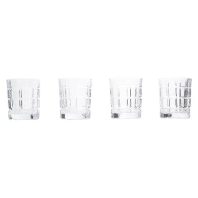Set of Four Check Glass Tumblers | Auclair