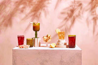 Set of Four Green Highball Glasses | Fleur