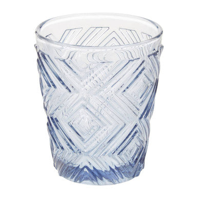 Set of Four Embossed Blue Tumblers | Fleur