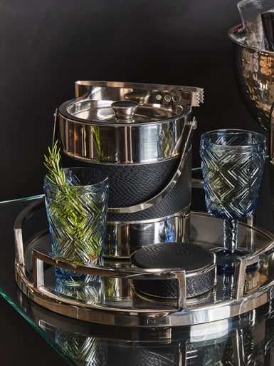 Set of Four Blue Highball Glasses | Fleur