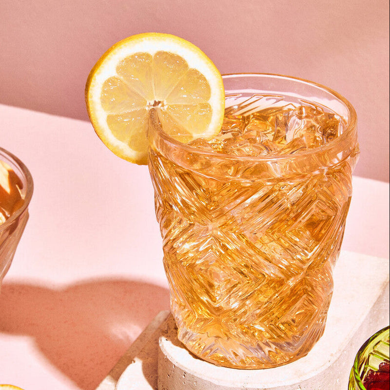 Set of Four Clear Glass Tumblers | Fleur