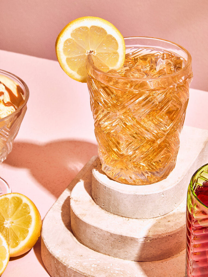 Set of Four Clear Glass Tumblers | Fleur