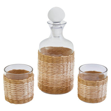 Three Piece Glass and Decanter Set | Juno