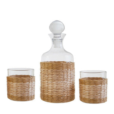 Three Piece Glass and Decanter Set | Juno