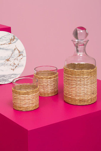 Three Piece Glass and Decanter Set | Juno