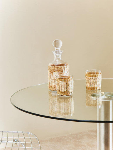 Three Piece Glass and Decanter Set | Juno