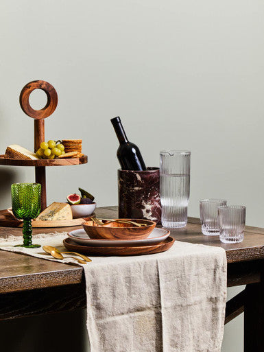 Ribbed Glass and Jug Three Piece Set | Juno