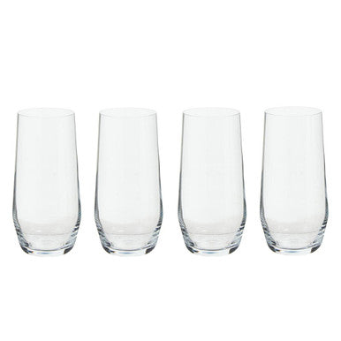 Set Of 4 Crystal High Ball Glasses | Ada