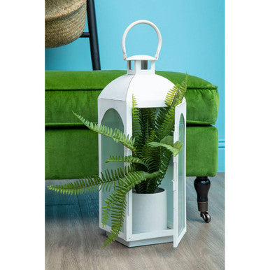 White Wash Large Lantern | Farol