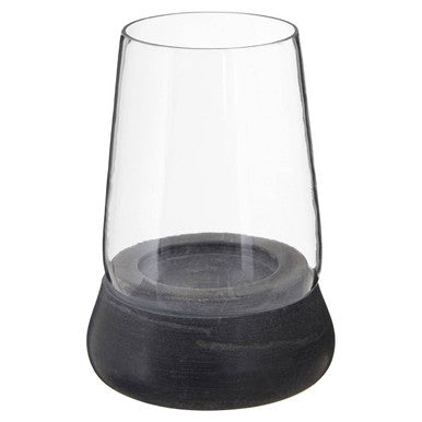 Complements Grey Marble and Glass Candle Holder | Kira