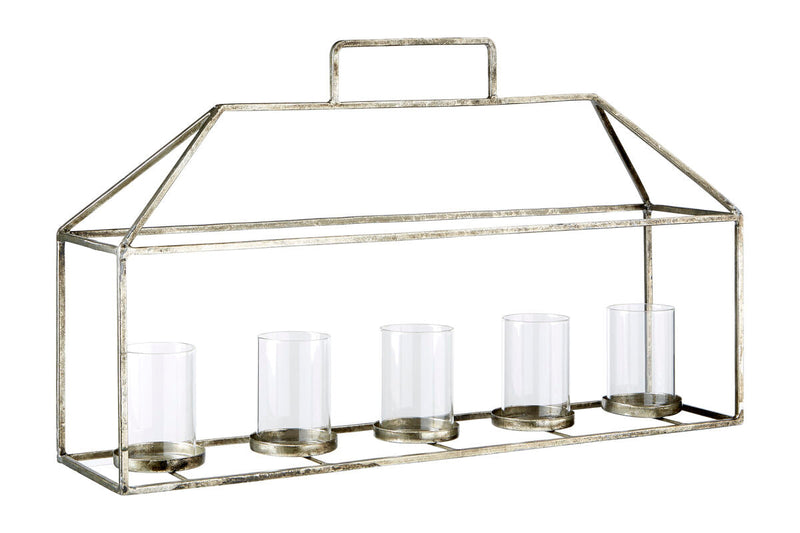 Candle Holder with Silver Finish | Reza