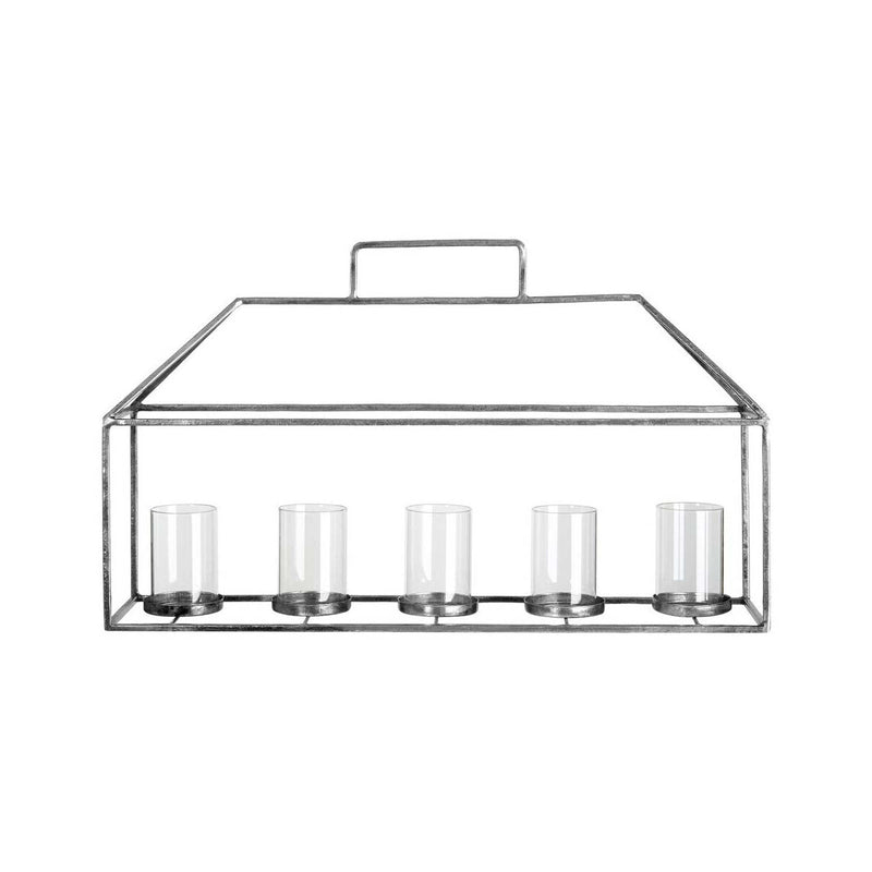 Candle Holder with Silver Finish | Reza