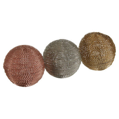 Set of 3 Small Decorative Balls | Hege