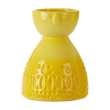 Small Yellow Face Vase | Visage