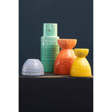 Medium Coral Face Vase | Visage