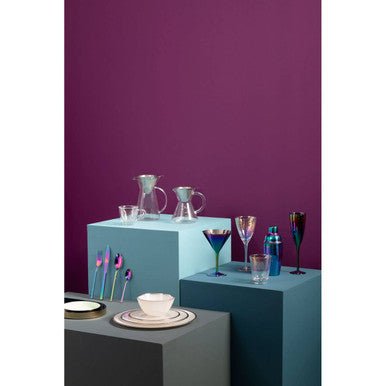 Embossed Glass Bowl with Silver Rim | Ida