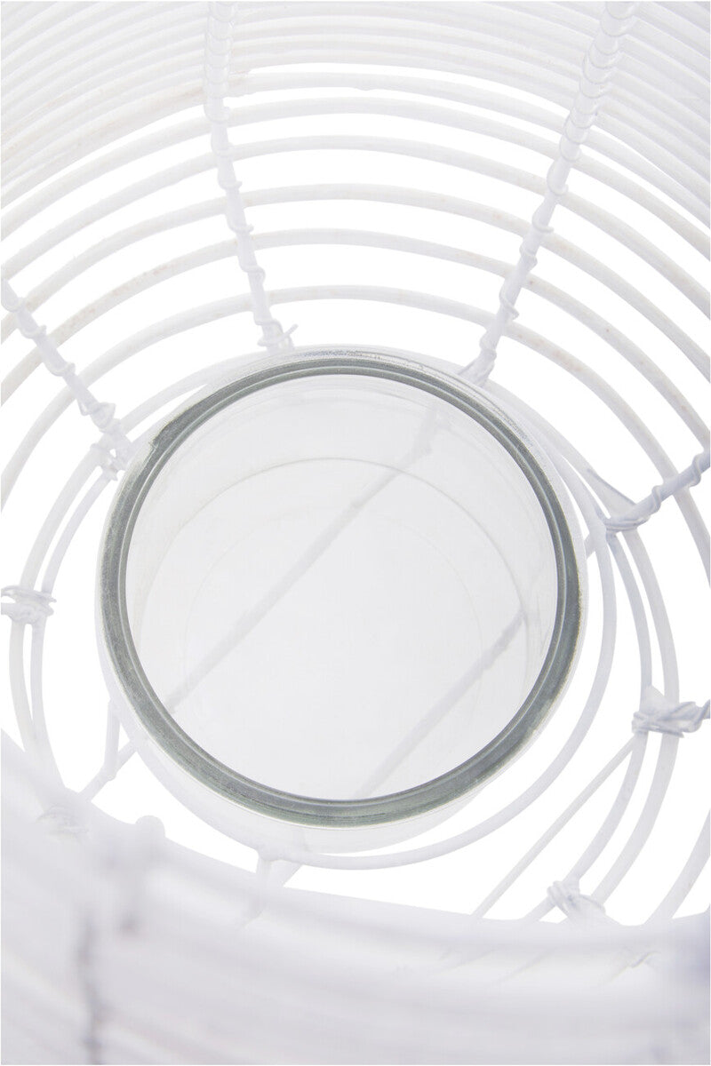 Large White Rattan Lantern | Lentigo