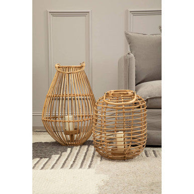Natural Rattan Round Lantern | Mataram