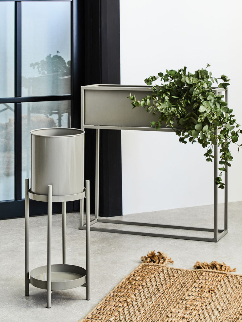 Two Tier Grey Plant Stand | Asher