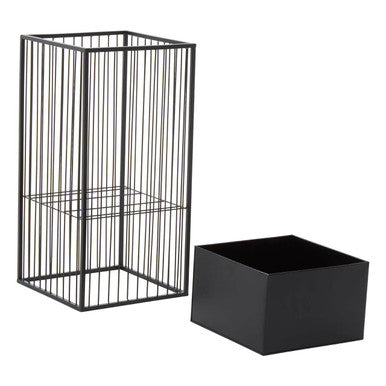 Black Floor Standing Planter | Alden