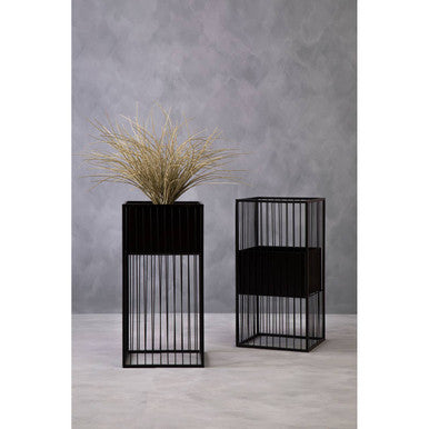 Black Floor Standing Planter | Alden