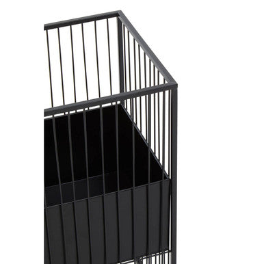 Black Floor Standing Planter | Alden