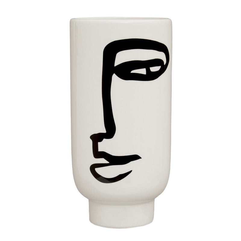 Large Black and White Face Vase | Viso