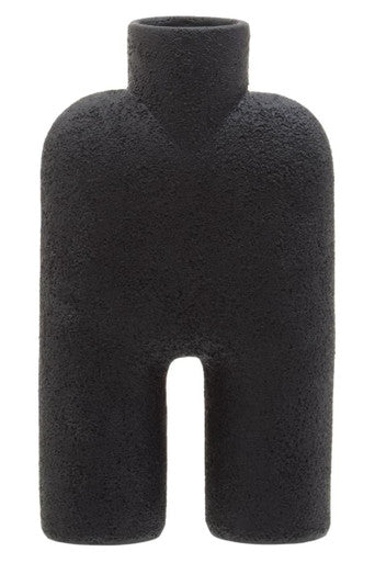 Large Black Sculptured Vase | Broc
