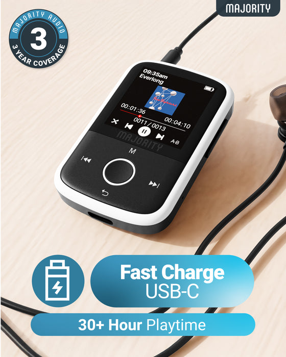 MAJORITY MP3 GO PLAYER 16GB BLK/WHT