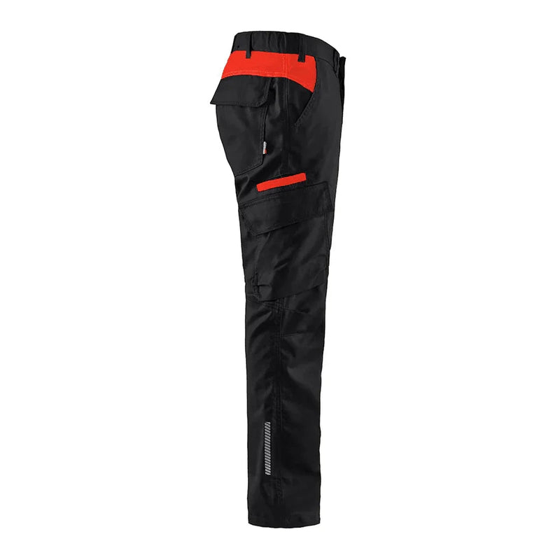 Blaklader 1444 Industry Stretch Trouser Black/Red
