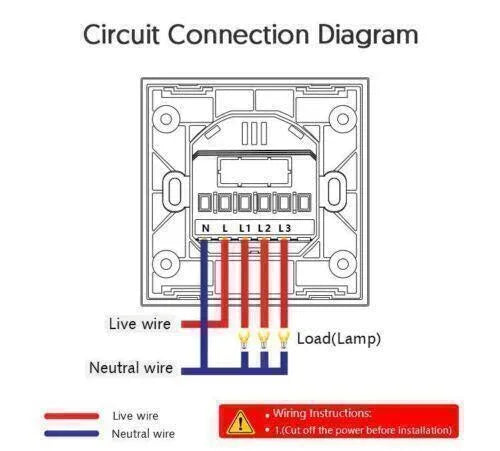 Smart Wireless Switch Neutral wire needed supports GH and Alexa Tuya Compatible