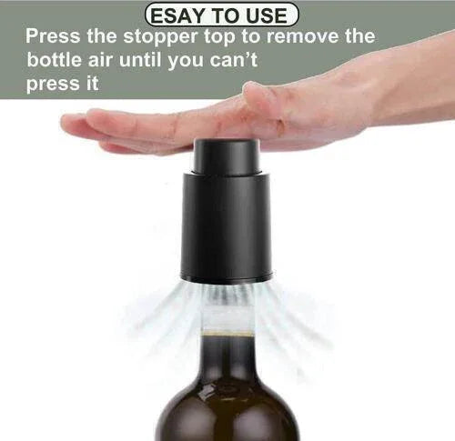 Wine Bottle Stopper With Time Recorder Keeps Your Wine Really Fresh 2 Pk