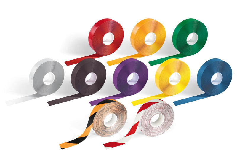 Durable DURALINE Slip-Resistant Floor Marking Tape | 50mm x 30m | Bright Yellow