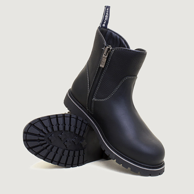 Quebec Waterproof Zip Up Ankle Boots - Black