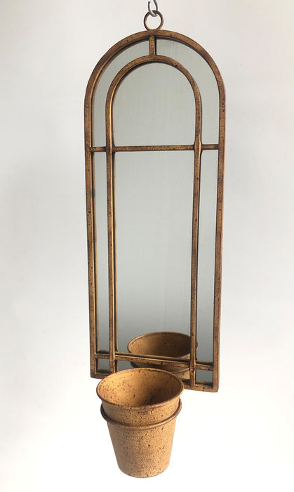 64CM WALL MIRROR WITH SINGLE PLANTER