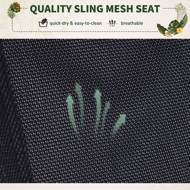 Orbital Sun Lounger Rocking Chair Outdoor Zero Gravity Folding w/ Pillow Black