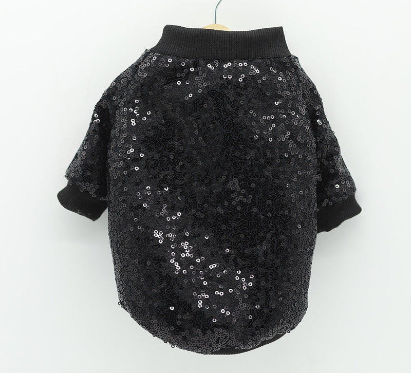 Versatile patchwork Sequin jacket Teddy