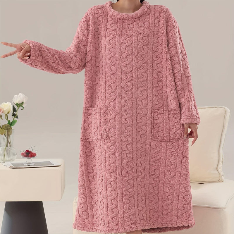 Coral Fleece Overknee Thickened Plus Size Homewear Pajamas